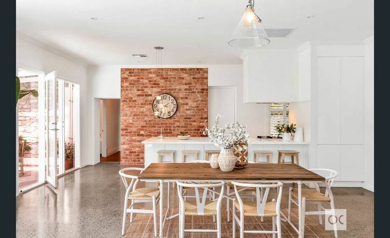 Dining and lounge, salt-and-pepper finish