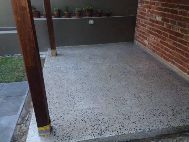 Exposed alfresco and BBQ area