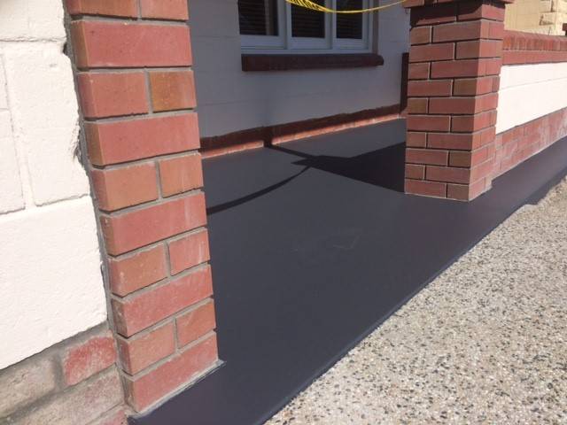 Coated porch and path
