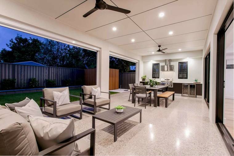 Alfresco entertaining area, Fullarton — honed and sealed